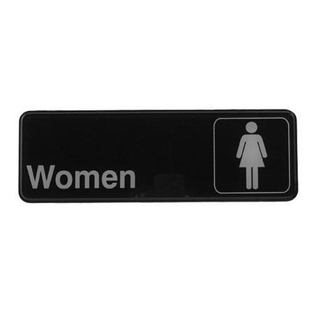 Winco 3 in x 9 in Women's Restroom Sign SGN-312